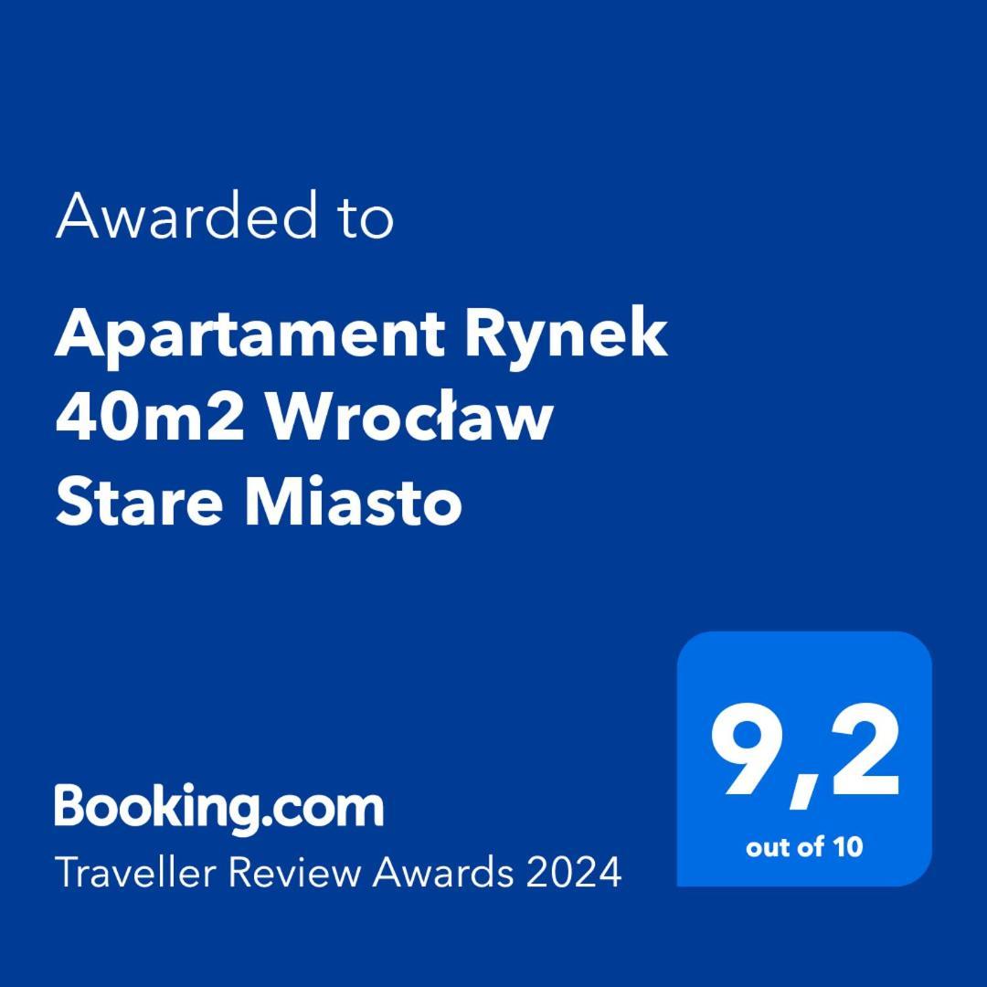 Apartament Rynek 40M2 Wroclaw Stare Miasto Exterior foto